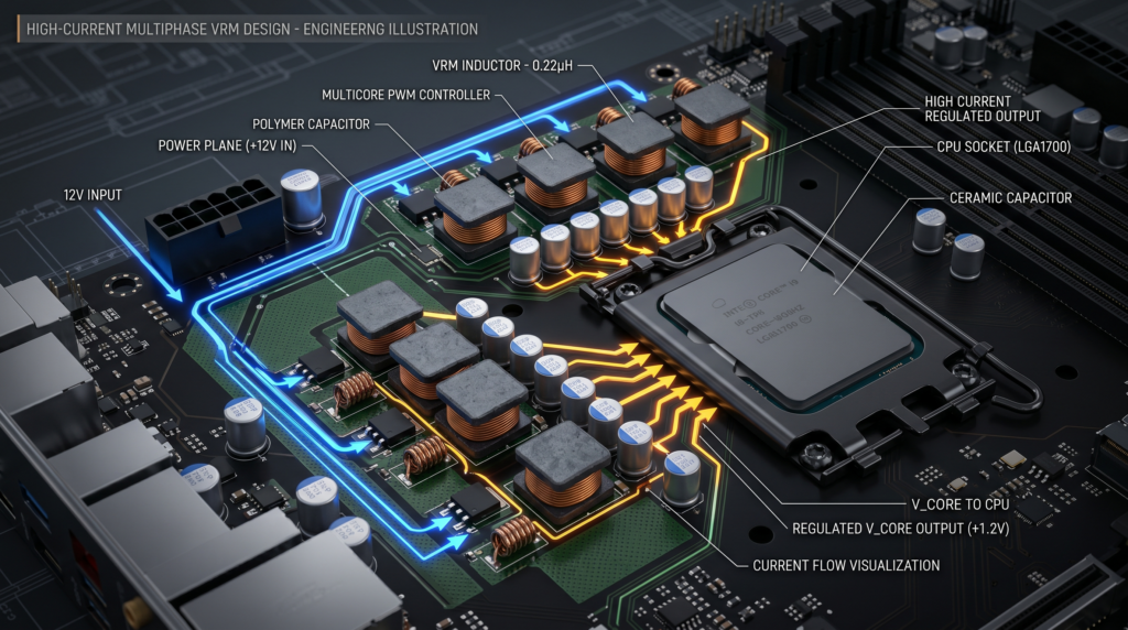 12V to 1V High Current Inductor Design Example